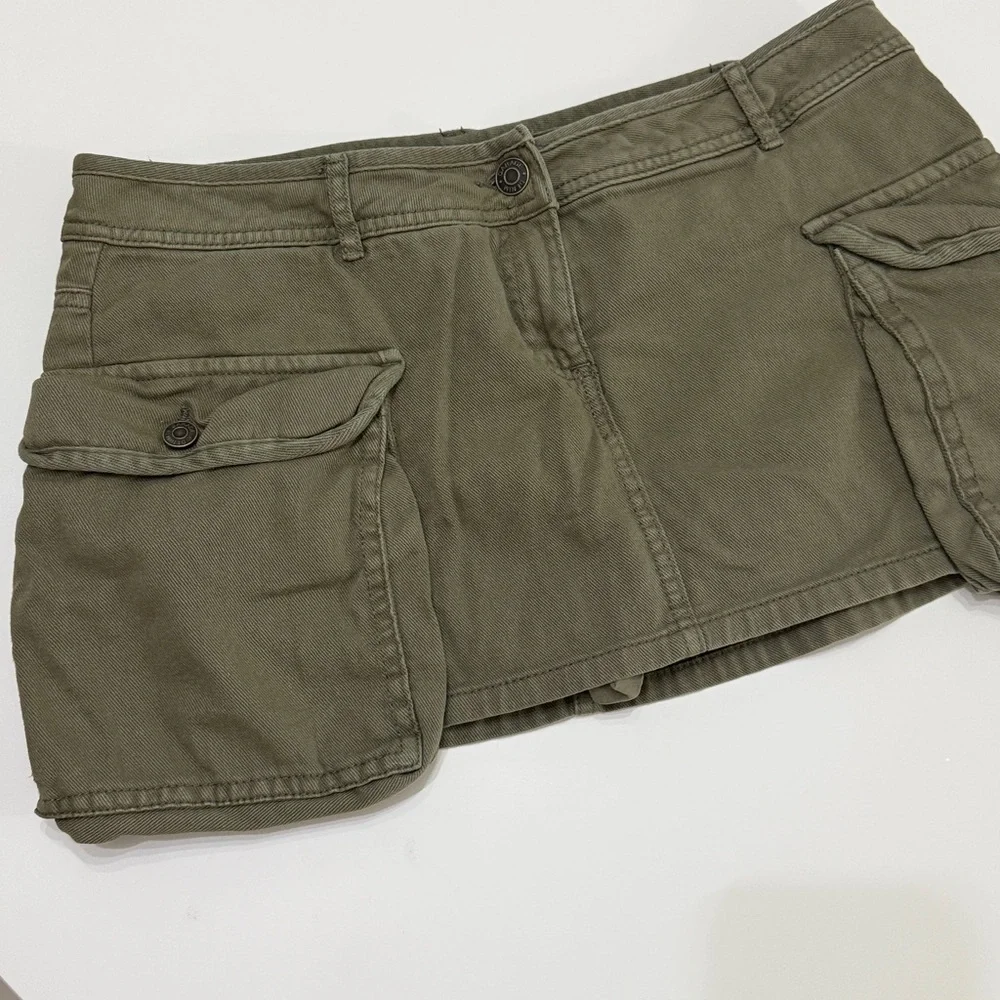 Garage Khaki‎ Green Cargo Mini Skort size M